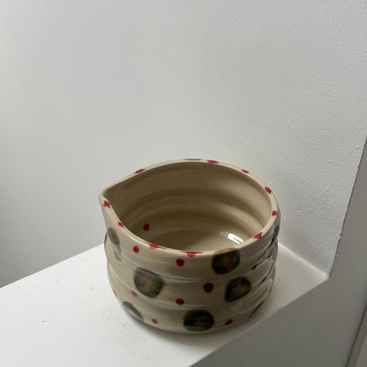Whisk bowl - polka dot red/green