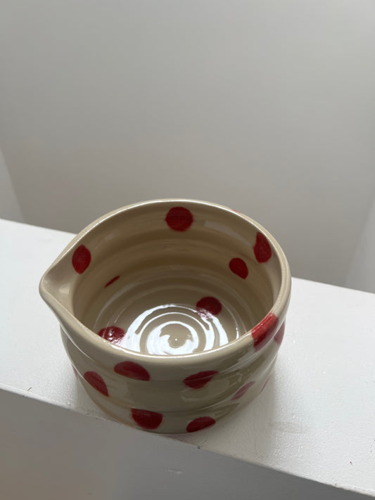 Whisk bowl - Polka dot red