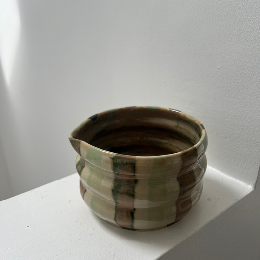 Whisk bowl - stripie green